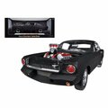 Shelby Collectibles 1965 Ford Shelby Mustang GT350R with Racing Engine Matt Black 1-18 Diecast Car Model SC178
